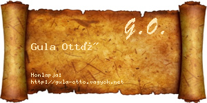 Gula Ottó névjegykártya